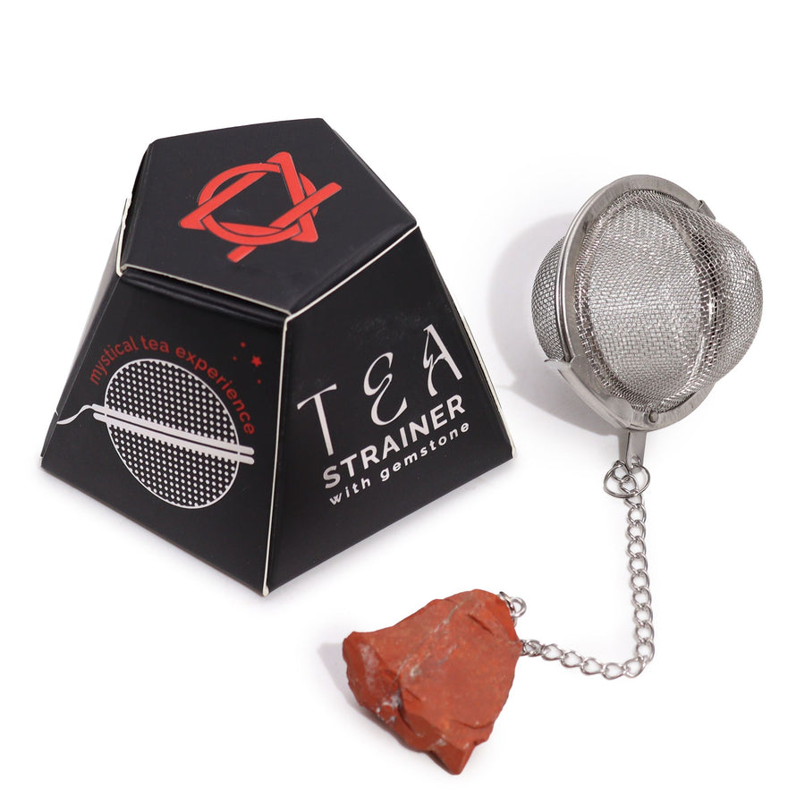 ❤️ Elisir del Fuoco Sacro – Filtro da Tè con Cristallo di Diaspro Rosso