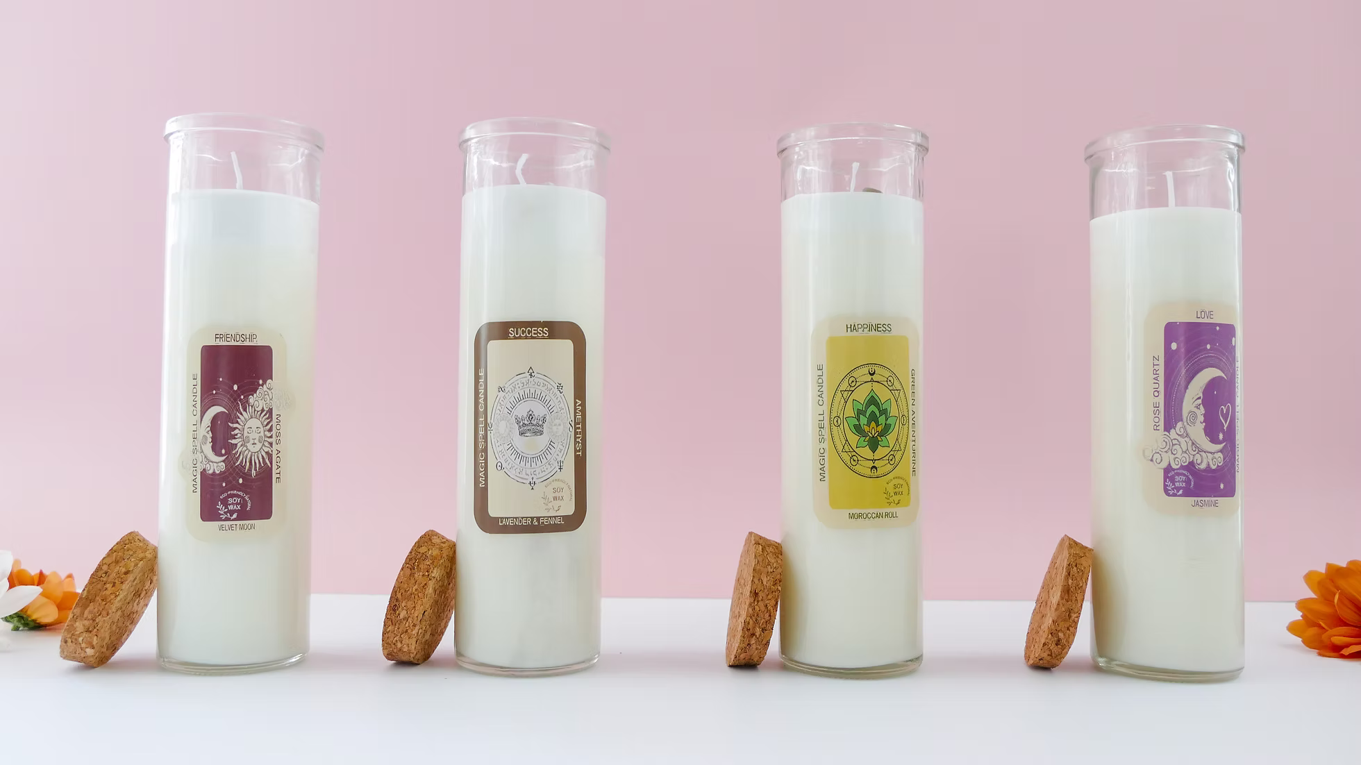 🌸 Candela Incantata “Aphrodite’s Joy” – Felicità & Vibrazioni Alte