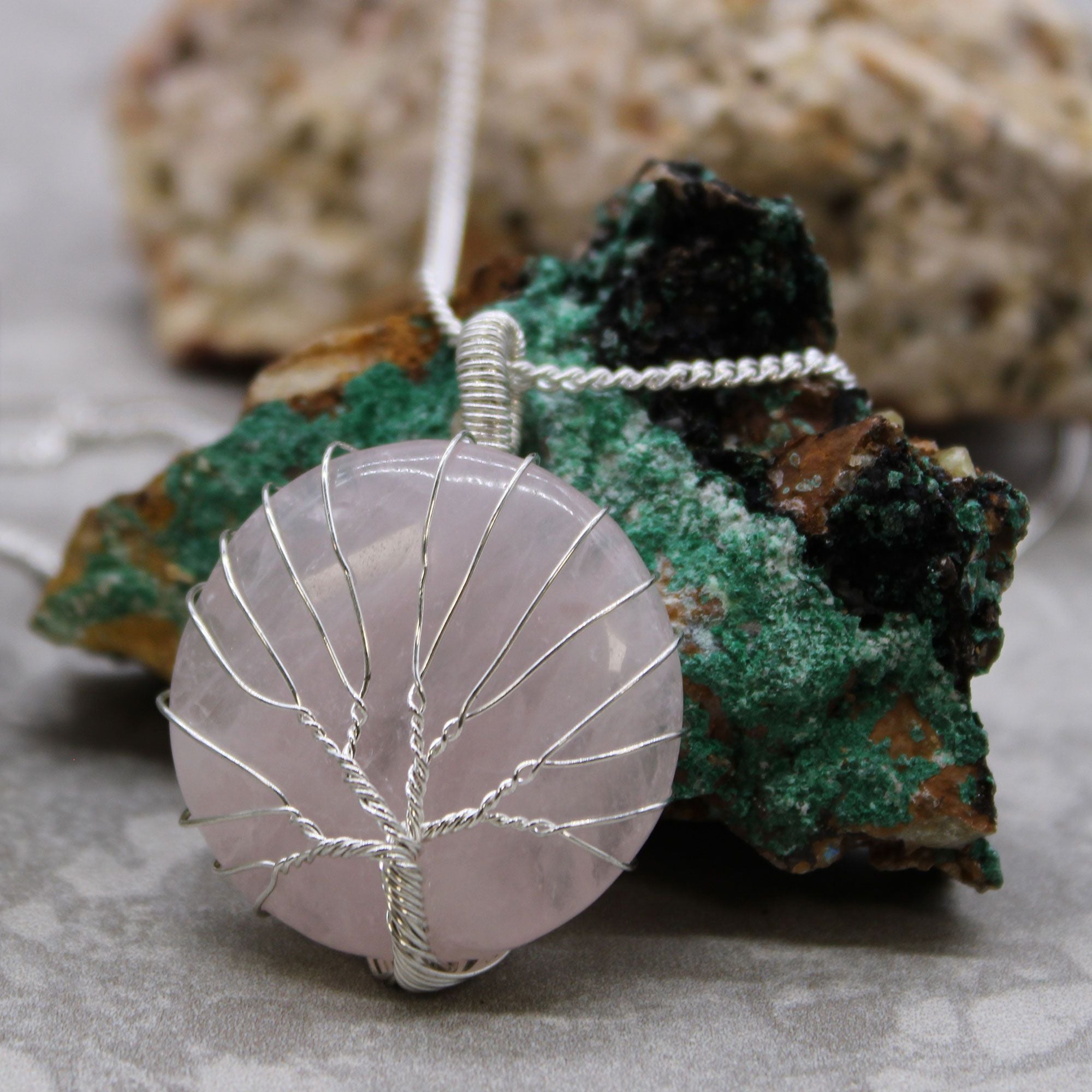 💗 Collana Albero della Vita | Quarzo Rosa
