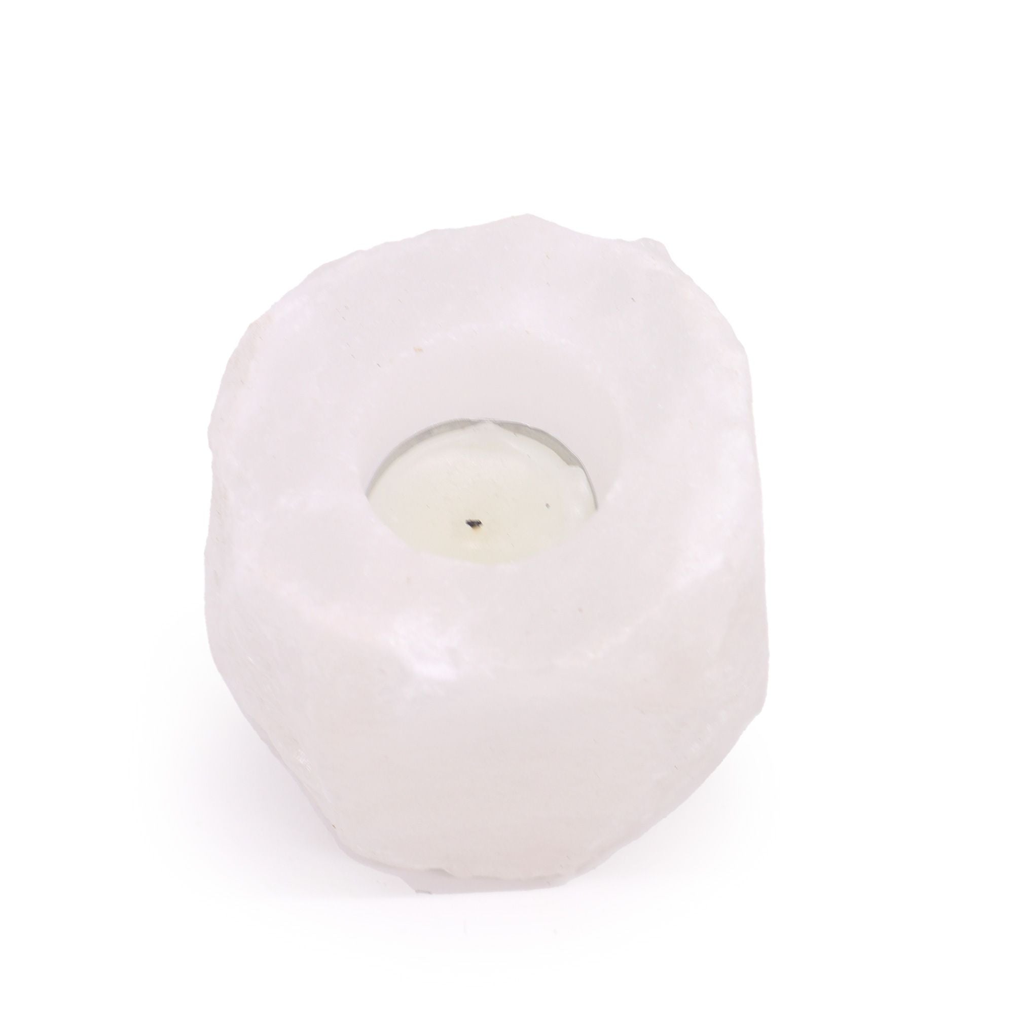 🌸 Porta Candela in Sale Rosa dell’Himalaya – Luce del Cuore