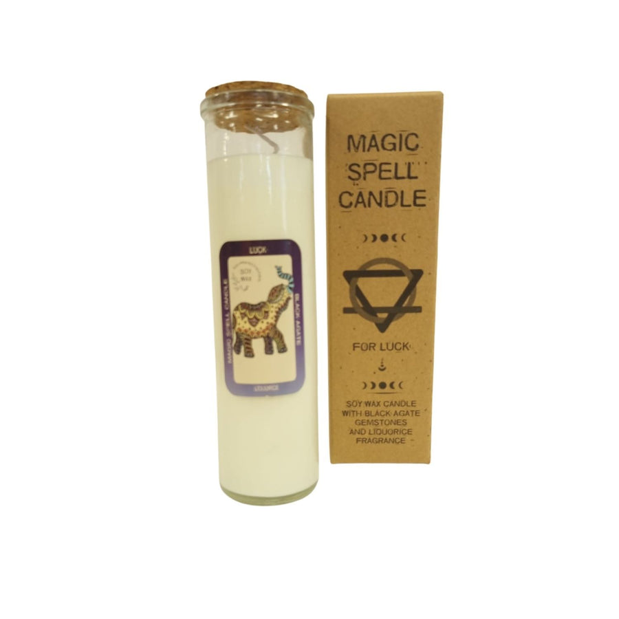 🍀 Candela Incantata “Tyche’s Flame” – Fortuna & Sincronicità