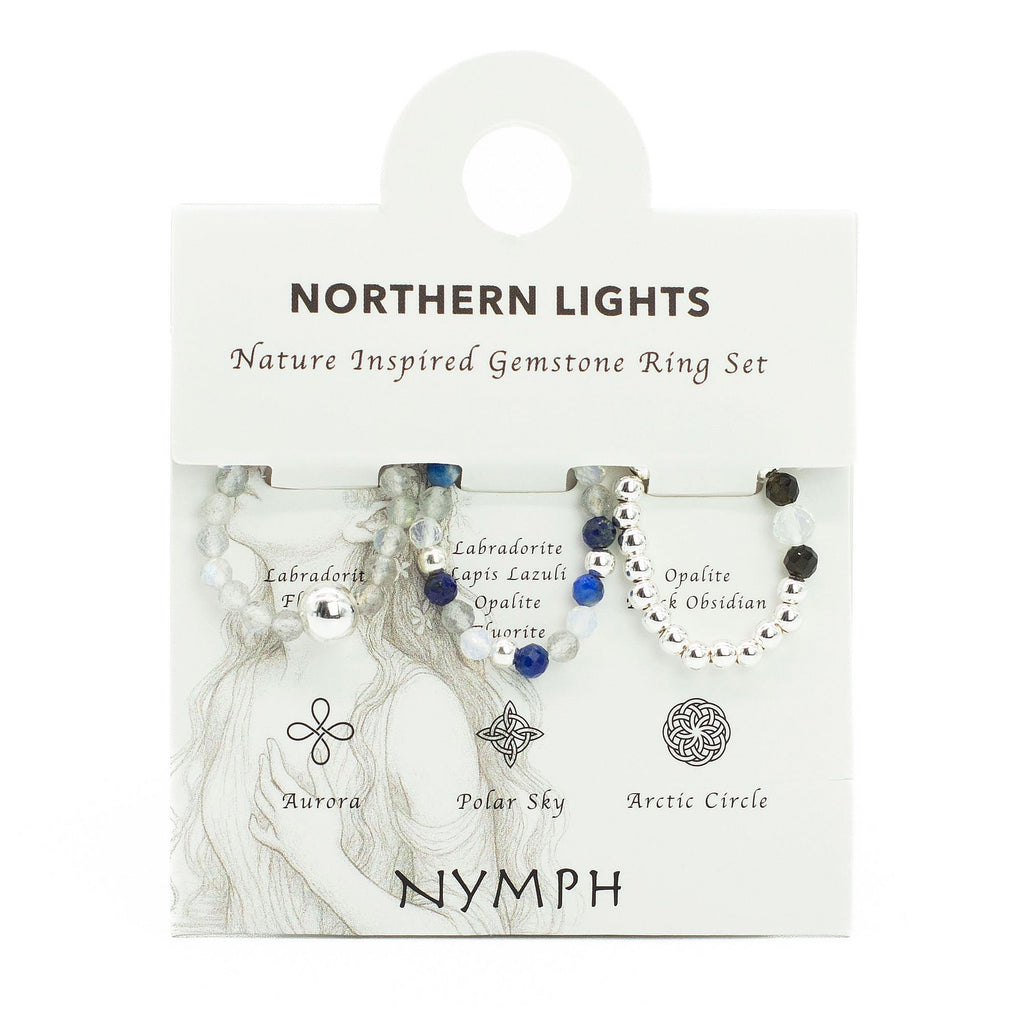💙 Set Anelli Spirito della Ninfa ✦ Luci del Nord