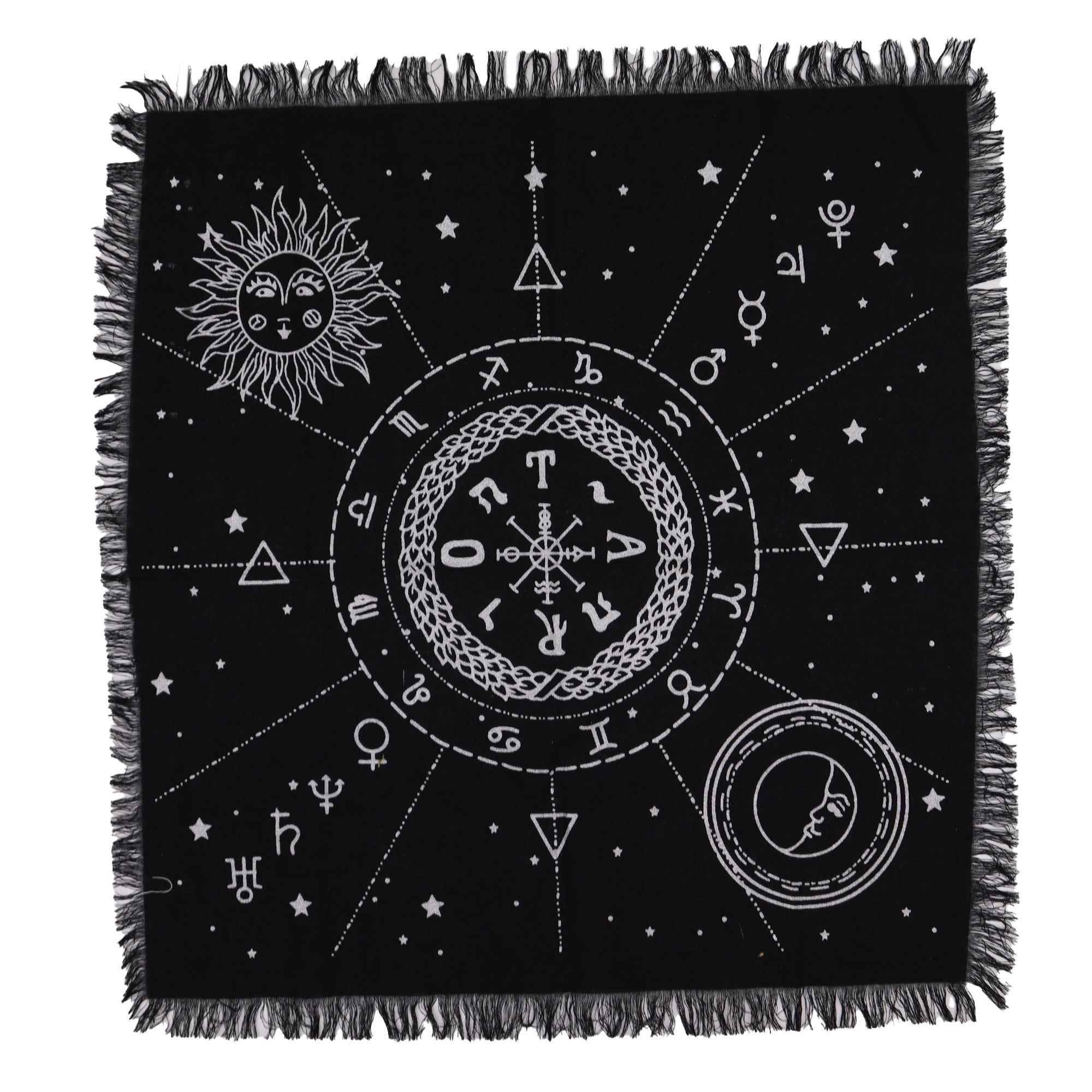 Tovaglia da Altare Esoterica – Luna & Sole 🌕🌞