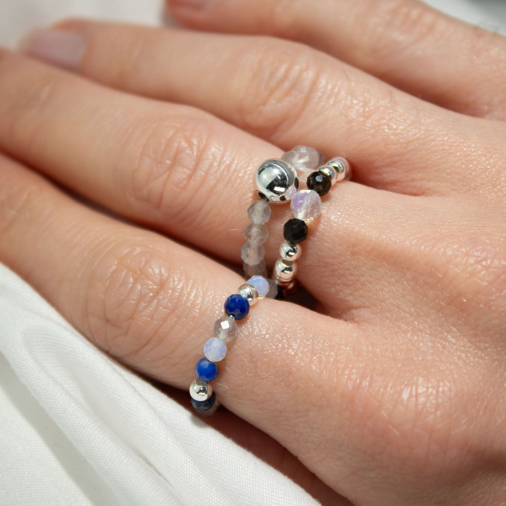 💙 Set Anelli Spirito della Ninfa ✦ Luci del Nord