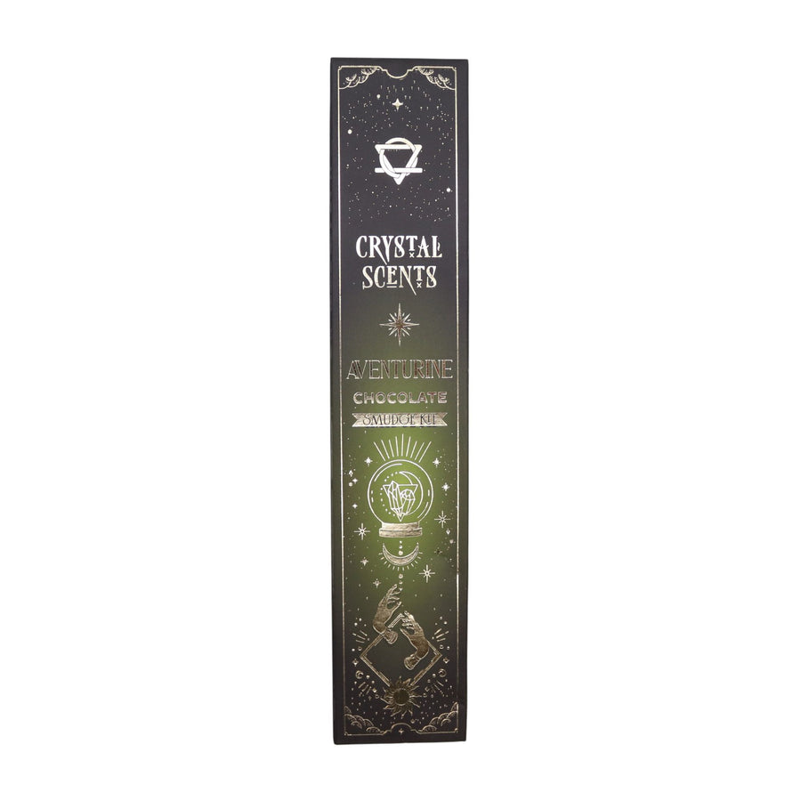 Incenso Smudge al Cioccolato con Chips di Avventurina Verde 💚 Prosperità & Abbondanza