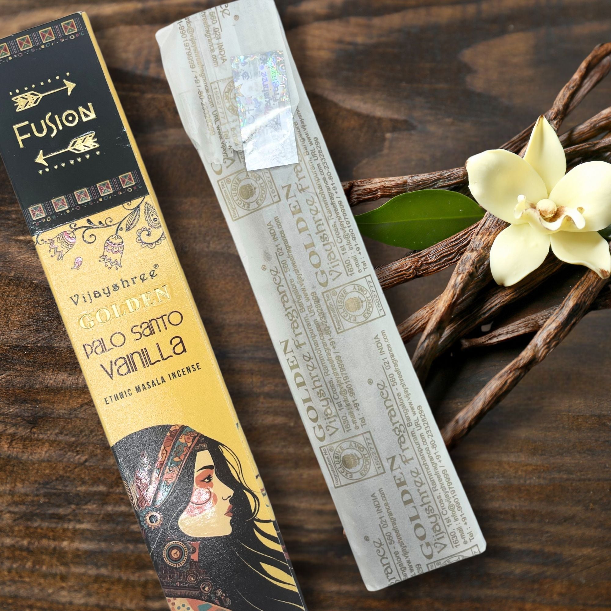 ✨ Incenso Rituale Palo Santo Dorato & Vaniglia