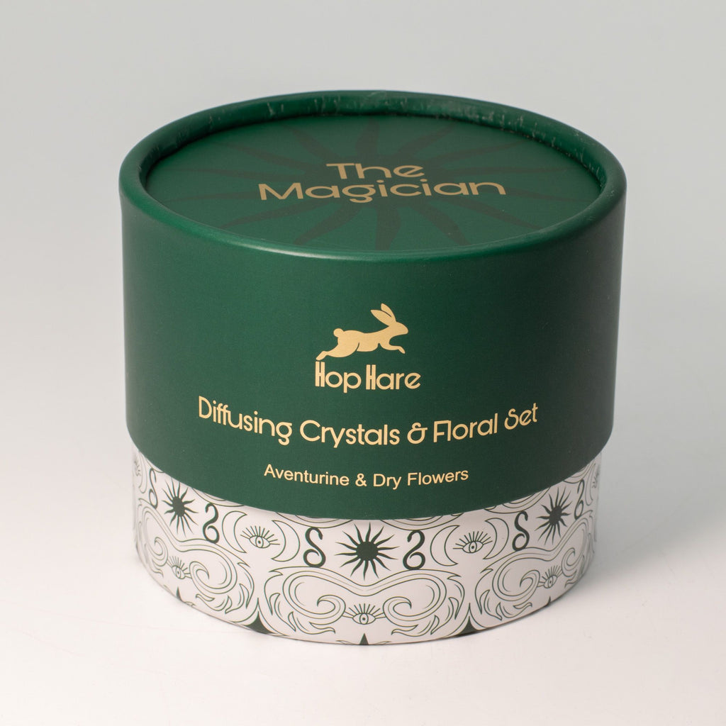 The Magician – Diffusore Rituale con fiori secchi e Avventurina Verde 🍀 ABBONDANZA