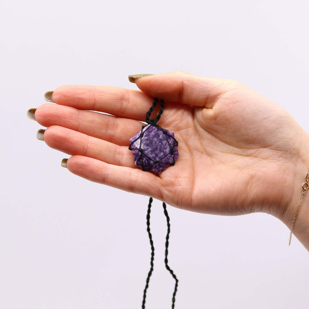 Collana della luna | Lepidolite legata 💜