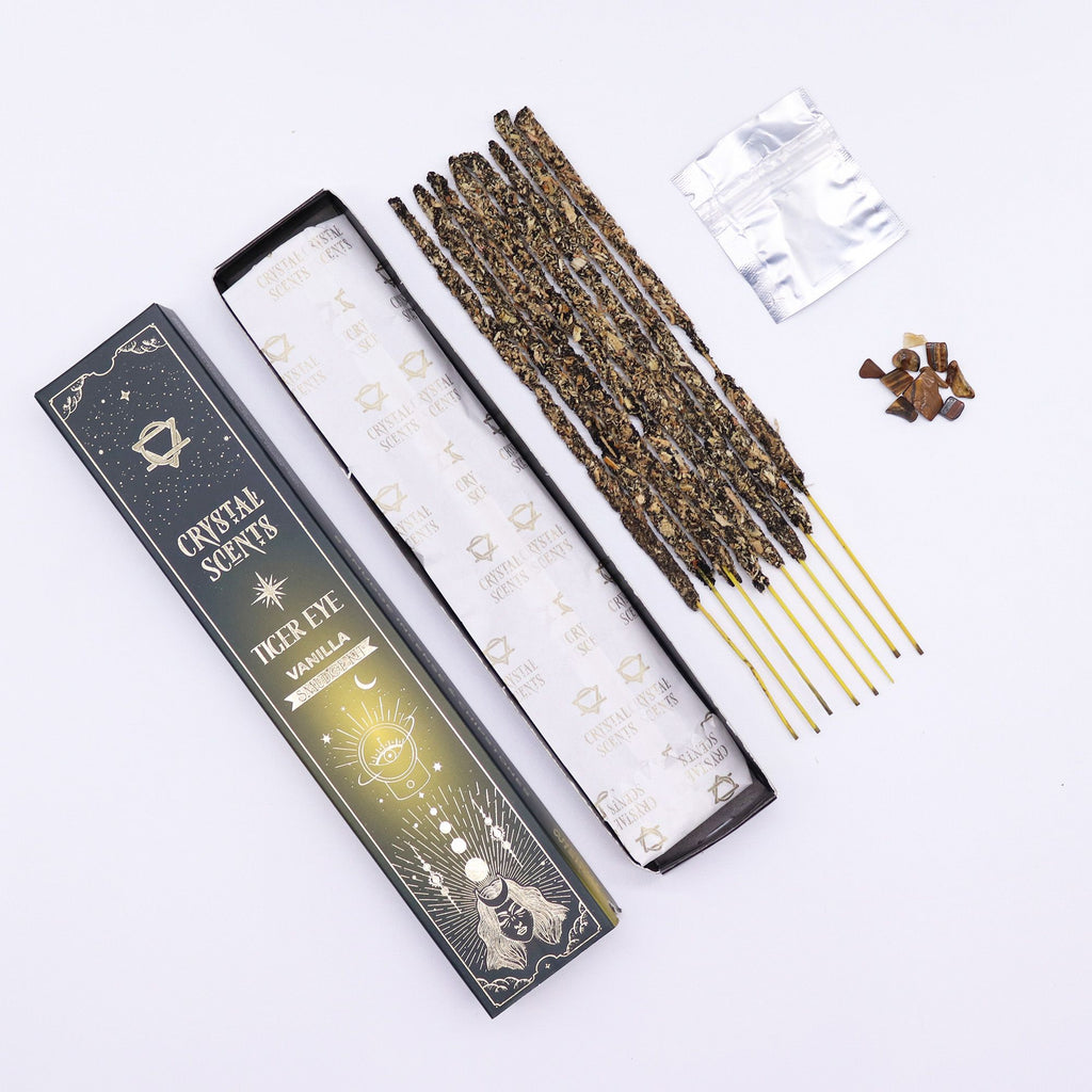 Tiger Eye Crystal Scents Smudge Incense - Vanilla