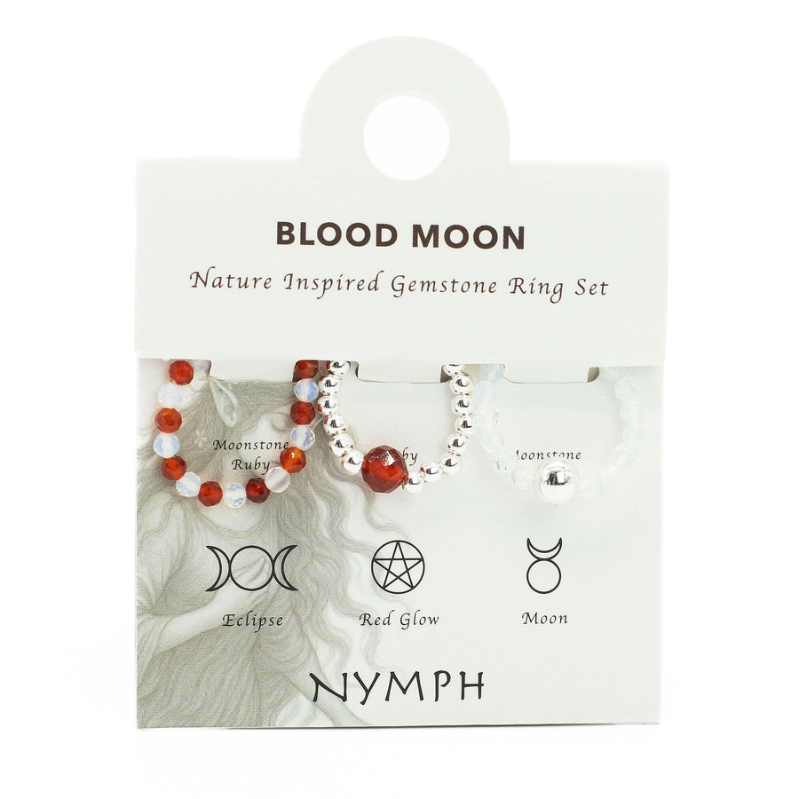 ❤️‍🔥 Set Anelli Spirito della Ninfa ✦ Sangue di Luna