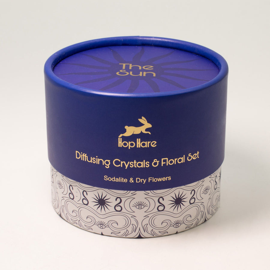 The Sun – Diffusore Rituale con fiori secchi e Sodalite 💙 CHIAREZZA