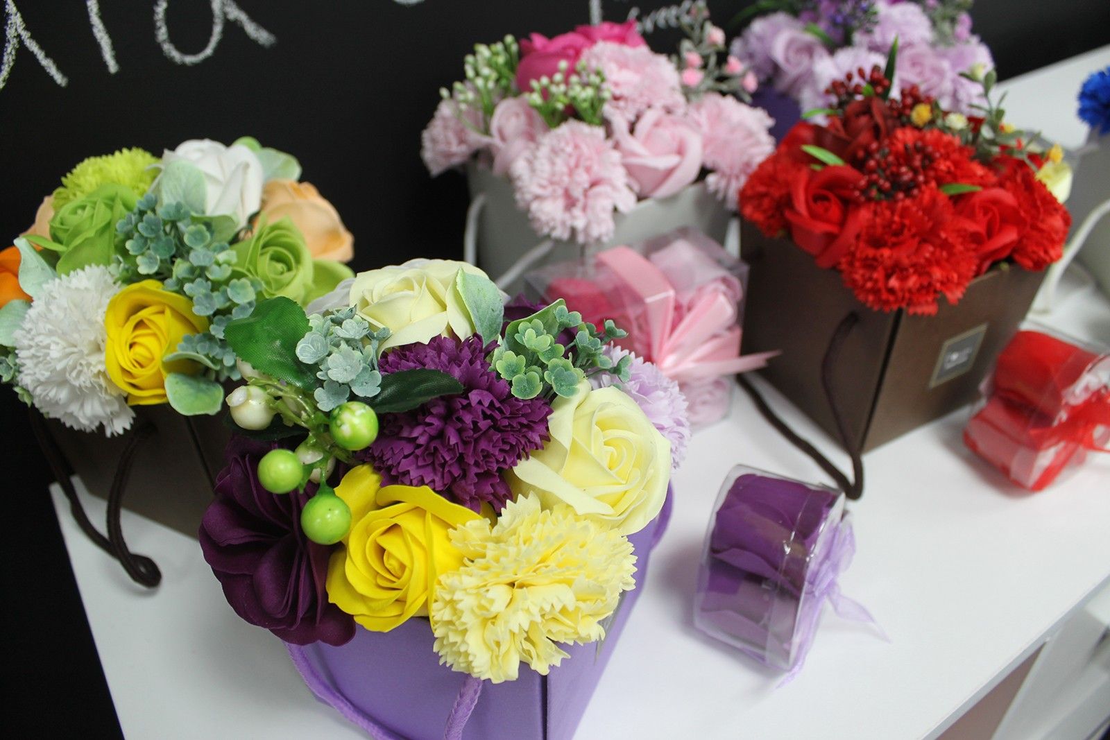 Soap Flower Bouqet - Spring Flowers