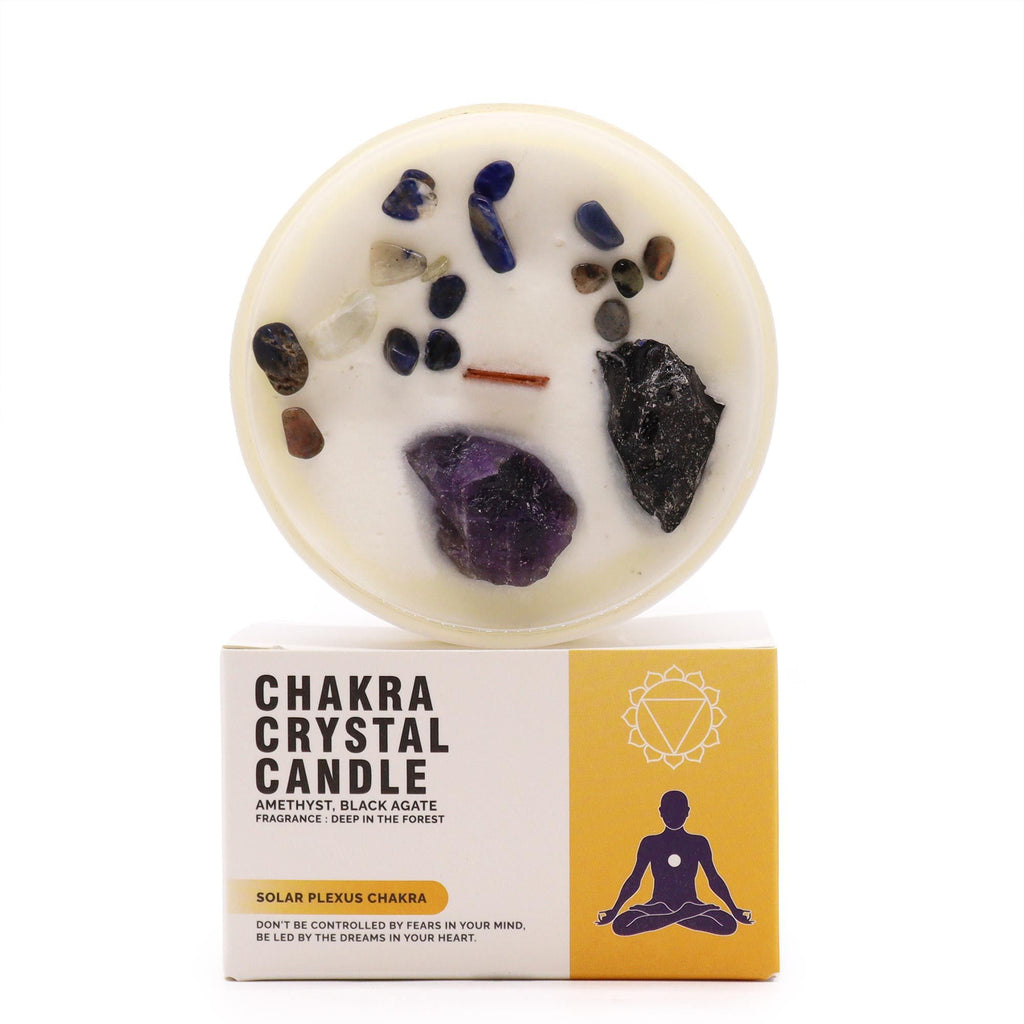 🌞 Candela con cristalli ✦ Chakra del Plesso Solare ✦ Deep in the Forest (17h)