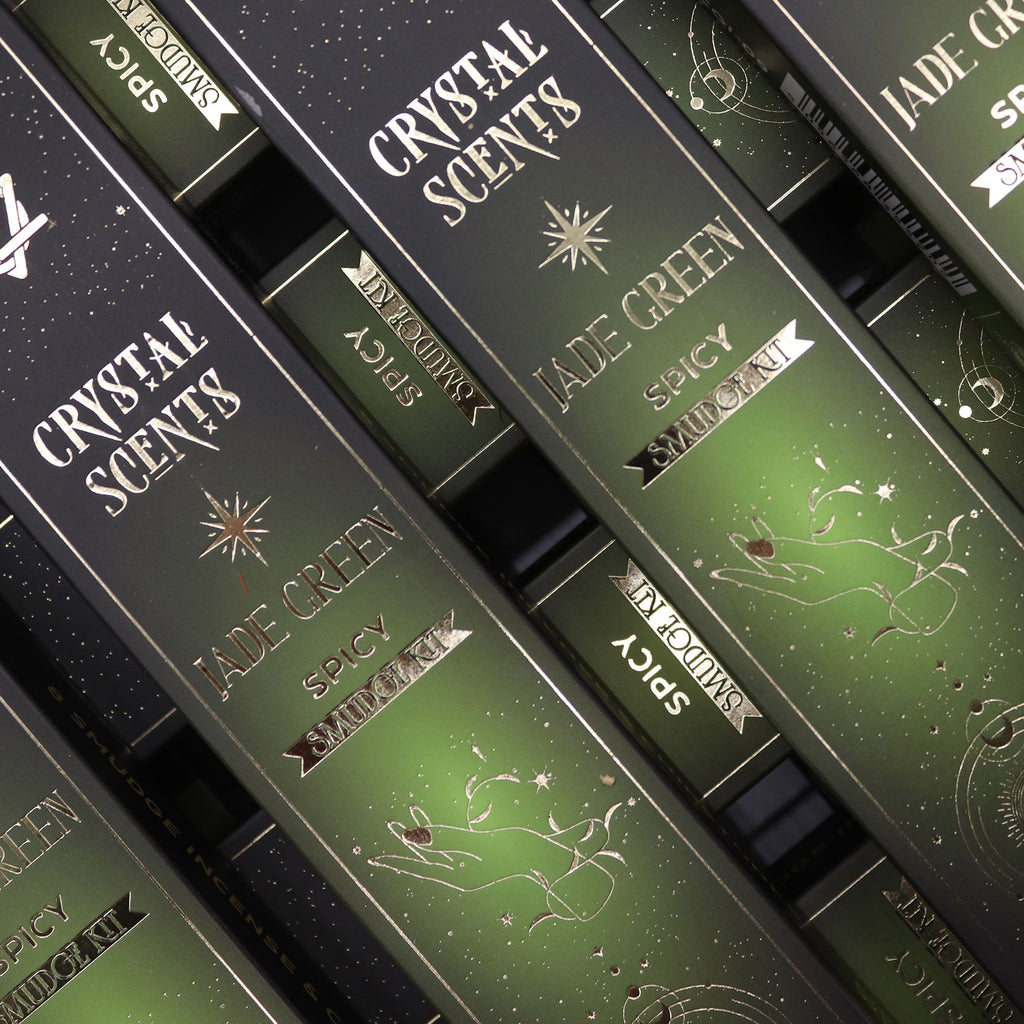 Incenso Smudge Speziato con Chips di Giada 💚 Fortuna & Benessere