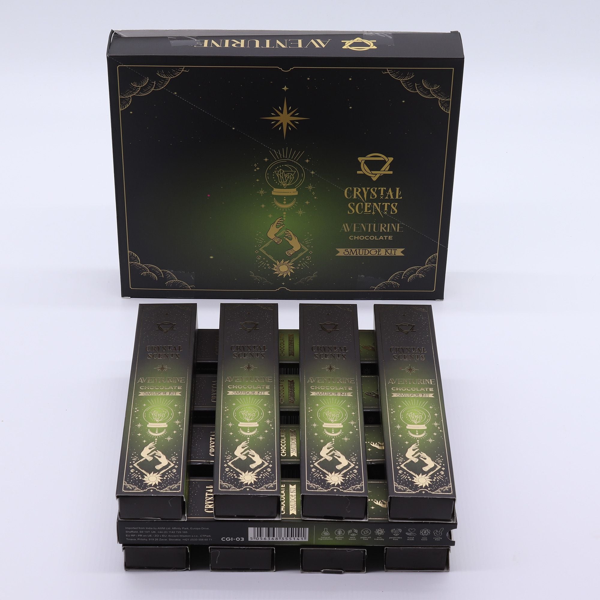Aventurine Crystal Scents Smudge Incense - Chocolate